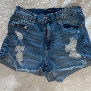 Aeropostale Women's Distressed Blue Jean Shorts